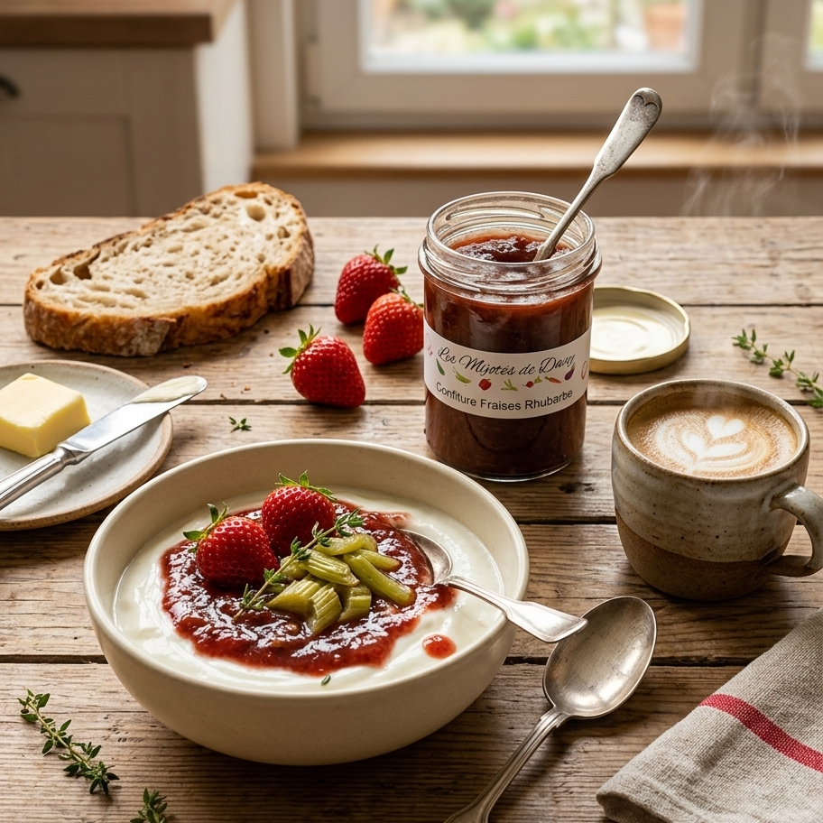 Confiture de Fraises et Rhubarbe