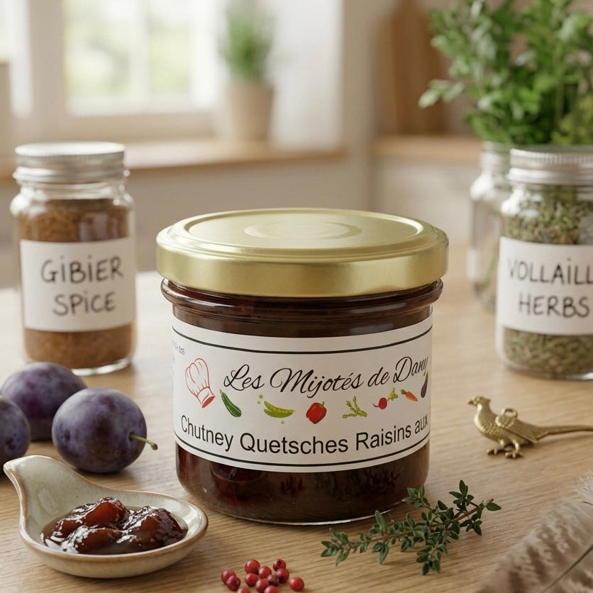 Chutney Quetsches raisins de Corinthe